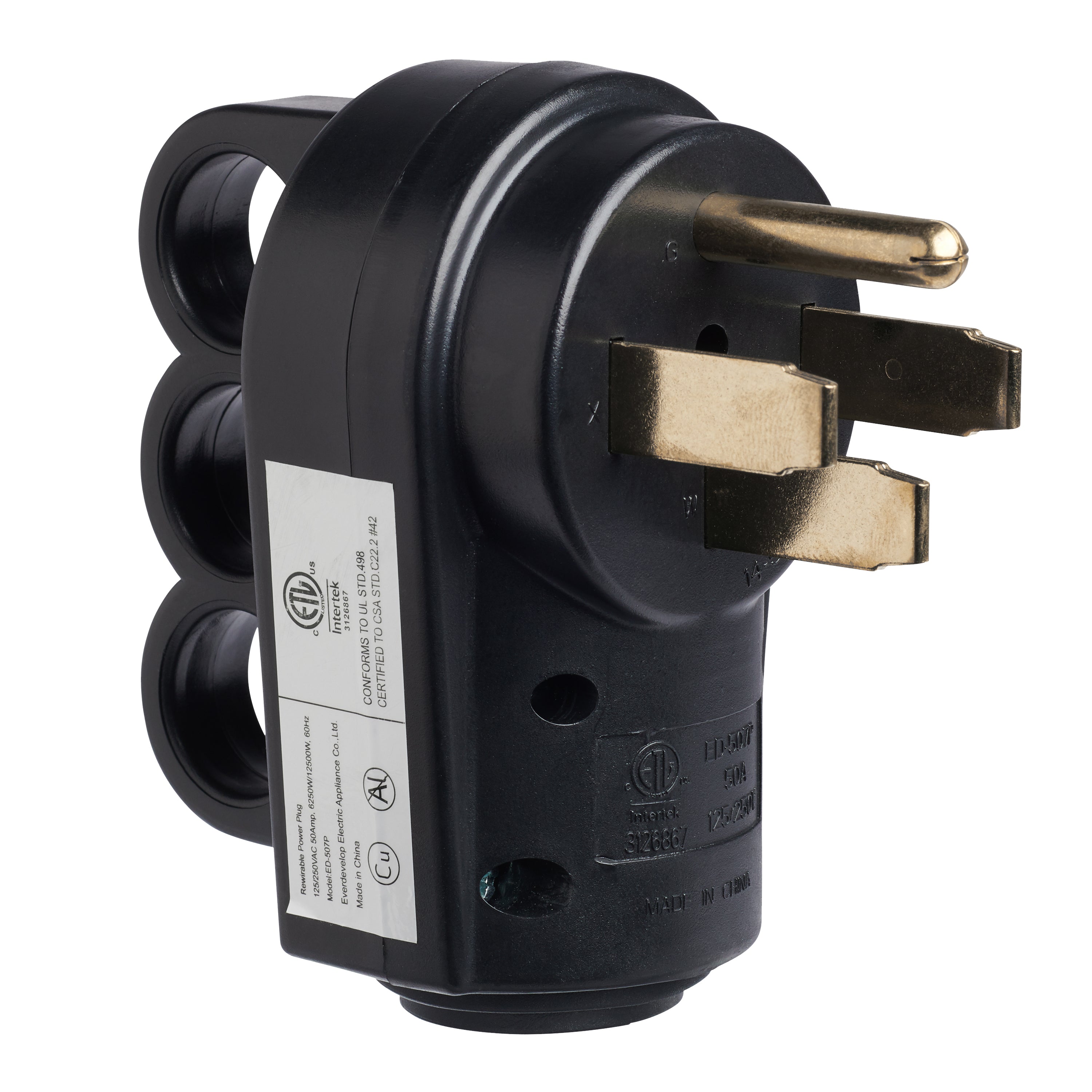 Energizer ECRE113 50A Male Replacement Plug Electrical Accessory ...