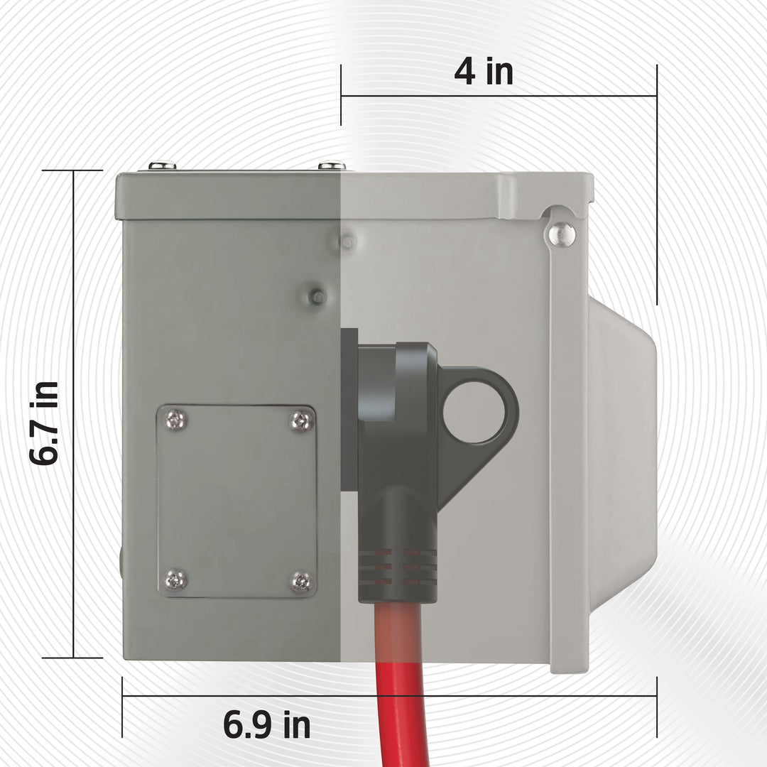 Ev Rv Outlet Box Energizer 30A ECE169 Outdoor Outlet Box for EV and RV Vehicles 125V TT ...