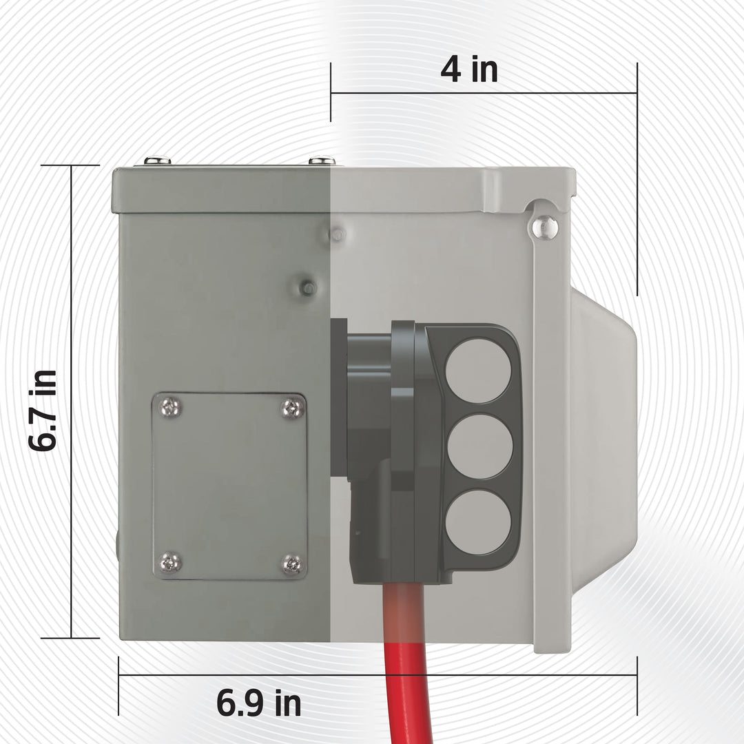 Outlet Code Generator Energizer 50A ECE170 EV Rated Outdoor Outlet Box for EV and RV Vehicle ...
